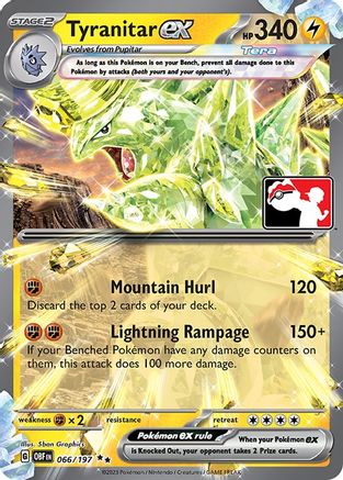 Tyranitar ex  - Holofoil Prize Pack Series Cards - Double Rare