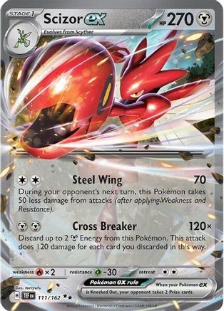 Scizor ex 111/162  - Holofoil SV05 Temporal Forces - Double Rare