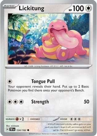 Lickitung 124/162  - Reverse Holofoil SV05 Temporal Forces - Common