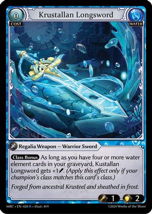 Krustallan Longsword (020) - Mercurial Heart Foil