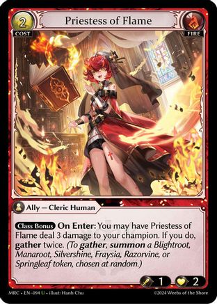 Priestess of Flame (094) - Mercurial Heart Foil