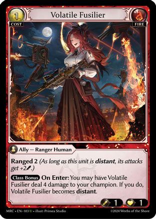 Volatile Fusilier (103) - Mercurial Heart Foil