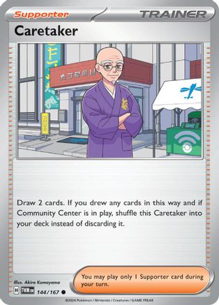 Caretaker 144/167  - Reverse Holofoil SV06 Twilight Masquerade - Common