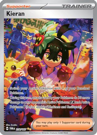 Kieran 218/167  - Holofoil SV06 Twilight Masquerade - Special Illustration Rare