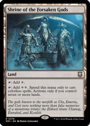 Shrine of the Forsaken Gods (Ripple Foil) [Modern Horizons 3 Commander]