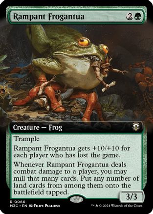 Rampant Frogantua (Extended Art) (Ripple Foil) [Modern Horizons 3 Commander]