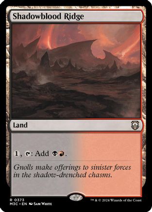 Shadowblood Ridge (Ripple Foil) [Modern Horizons 3 Commander]