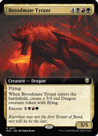 Broodmate Tyrant (Extended Art) (Ripple Foil) [Modern Horizons 3 Commander]