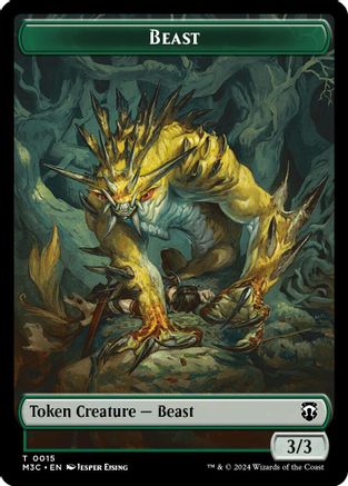 Beast (0015) // Insect (0025) Double-Sided Token [Modern Horizons 3 Commander Tokens]
