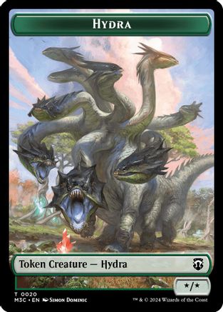 Hydra // Boar Double-Sided Token [Modern Horizons 3 Commander Tokens]