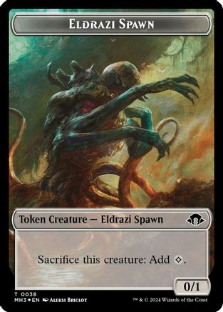 Eldrazi Spawn (Ripple Foil) // Eldrazi Scion Double-Sided Token [Modern Horizons 3 Commander Tokens]