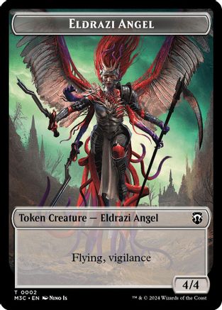 Eldrazi Angel (Ripple Foil) // Copy Double-Sided Token [Modern Horizons 3 Commander Tokens]