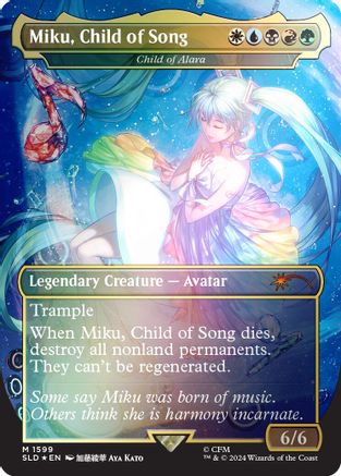 Miku, Child of Song - Child of Alara (Japanese - Rainbow Foil) [Secret Lair Drop Series]