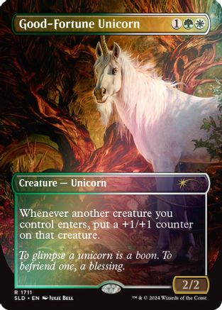 Good-Fortune Unicorn (Rainbow Foil) [Secret Lair Drop Series]