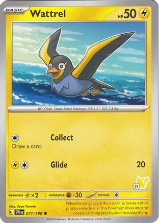 Wattrel - Pikachu 17  Battle Academy 2024 - Common