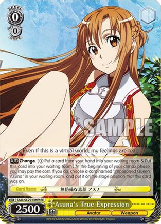 Asuna's True Expression (SAO/SC20-E009 RE) - Sword Art Online Chronicle Set