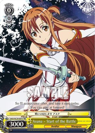 Asuna - Start of the Battle (SAO/SC20-E017 RE) - Sword Art Online Chronicle Set