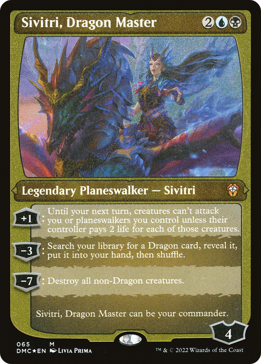Sivitri, Dragon Master (Foil Etched) [Dominaria United Commander]
