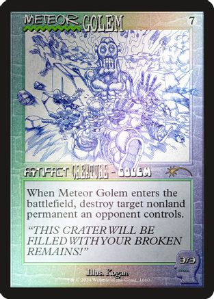Meteor Golem (1660) (Rainbow Foil) [Secret Lair Drop Series]
