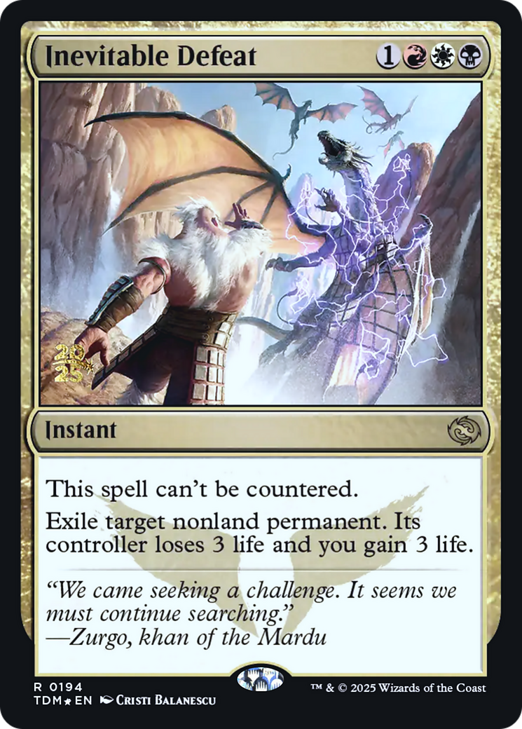 Inevitable Defeat [Tarkir: Dragonstorm Prerelease Promos]