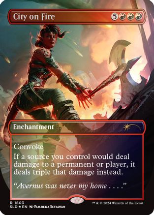 City on Fire (Rainbow Foil) [Secret Lair Drop Series]