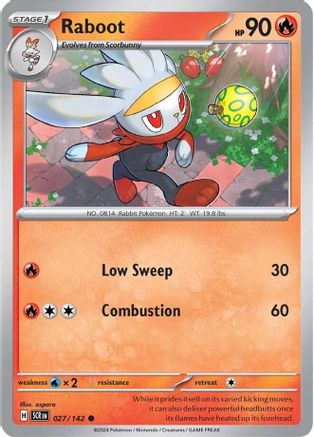 Raboot 027/142  - Reverse Holofoil SV07 Stellar Crown - Common