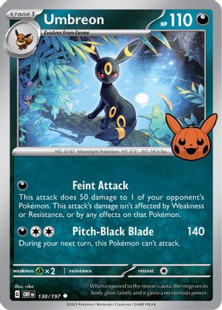 Umbreon 130  Trick or Trade BOOster Bundle 2024 - Uncommon