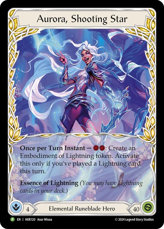 Aurora, Shooting Star [HER120] (Promo)  Rainbow Foil