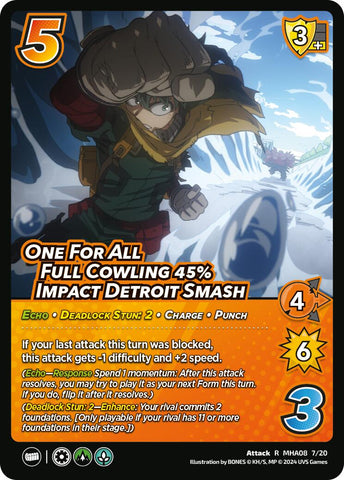 One For All Full Cowling 45% Impact Detroit Smash [Challenger Series: My Hero Academia - Dark Hero Arc]