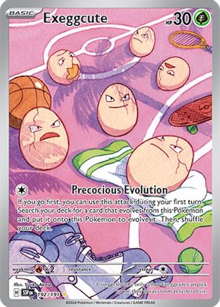 Exeggcute 192/191  - Holofoil SV08 Surging Sparks - Illustration Rare