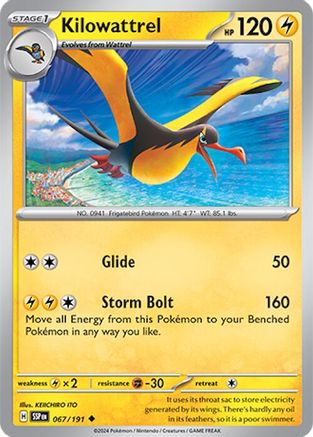 Kilowattrel 067  SV08 Surging Sparks - Uncommon