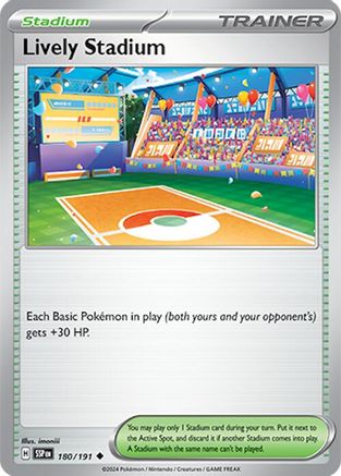 Lively Stadium 180  - Reverse Holofoil SV08 Surging Sparks - Uncommon