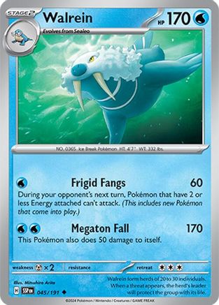 Walrein 045  - Reverse Holofoil SV08 Surging Sparks - Uncommon