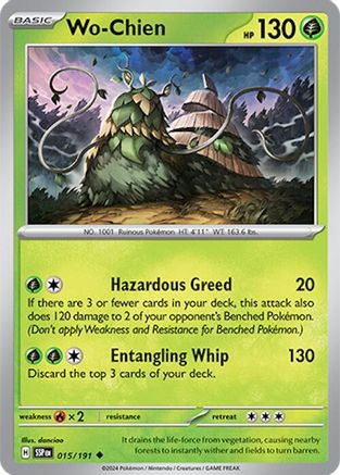 Wo-Chien 015  - Reverse Holofoil SV08 Surging Sparks - Uncommon