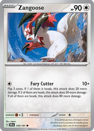 Zangoose 149  - Reverse Holofoil SV08 Surging Sparks - Common