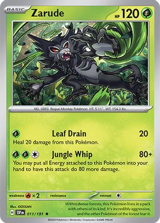 Zarude 011  - Reverse Holofoil SV08 Surging Sparks - Rare