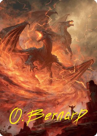 Rite of the Dragoncaller Art Card (38/54) (Gold-Stamped Signature) [Foundations Art Series]