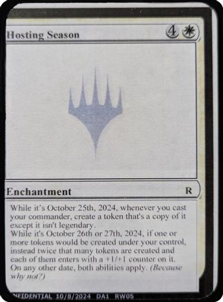 Hosting Season [Unknown Event]