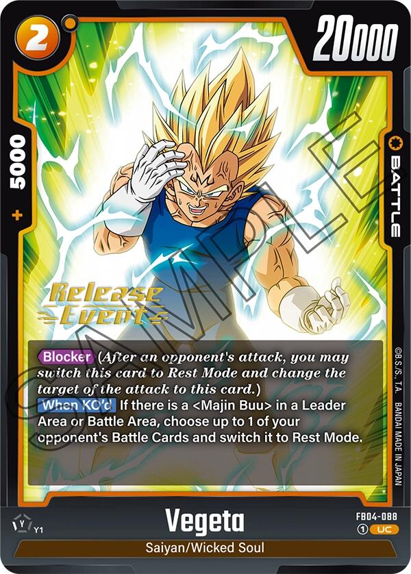 Vegeta (FB04-088) [Ultra Limit Release Event Cards]