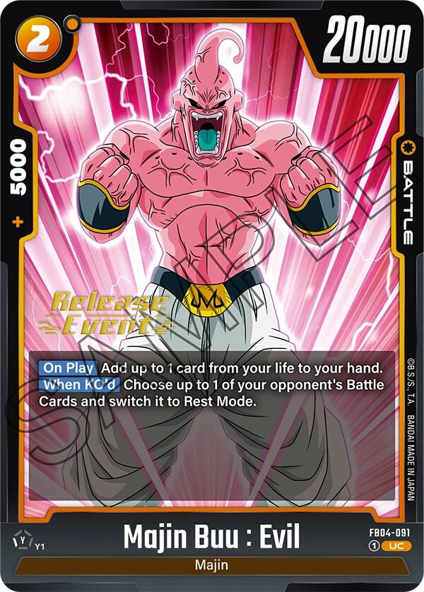 Majin Buu : Evil (FB04-091) [Ultra Limit Release Event Cards]