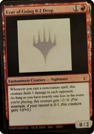 Fear of Going 0-2 Drop [Unknown Event]
