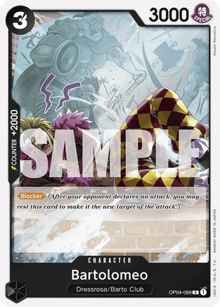 Bartolomeo (OP04-089) (Reprint) (OP04-089) - Premium Booster -The Best- Foil