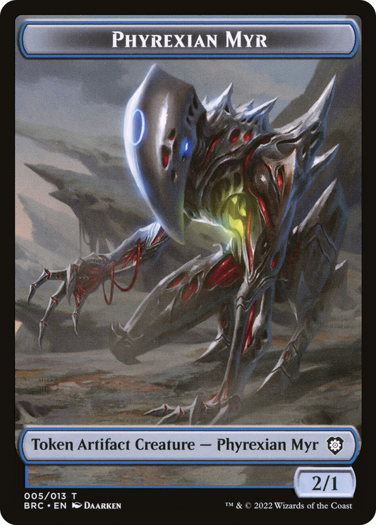 Phyrexian Myr (TBRC-005) - The Brothers' War Commander Tokens Foil
