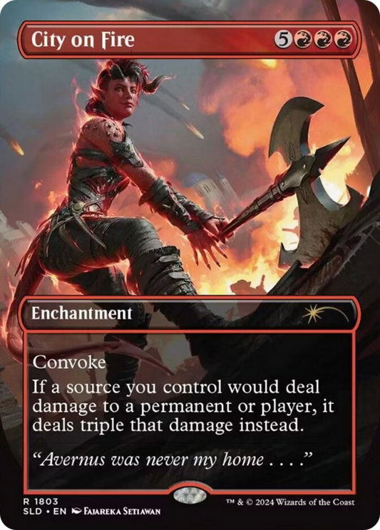 City on Fire (SLD-1803) - Secret Lair Drop (Borderless) Foil