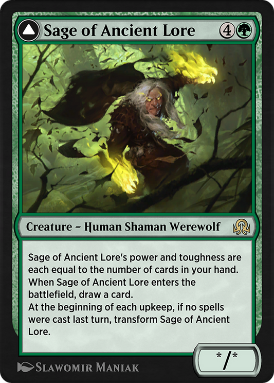 Sage of Ancient Lore // Werewolf of Ancient Hunger (SIR-211) - Shadows over Innistrad Remastered