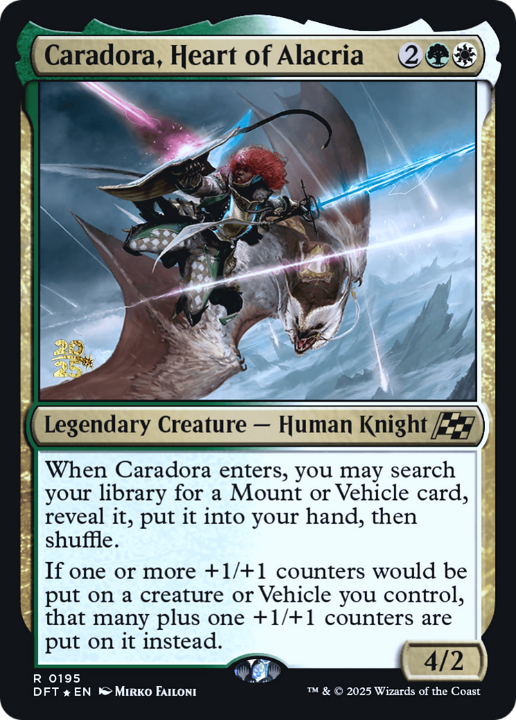 Caradora, Heart of Alacria [Aetherdrift Prerelease Promos]