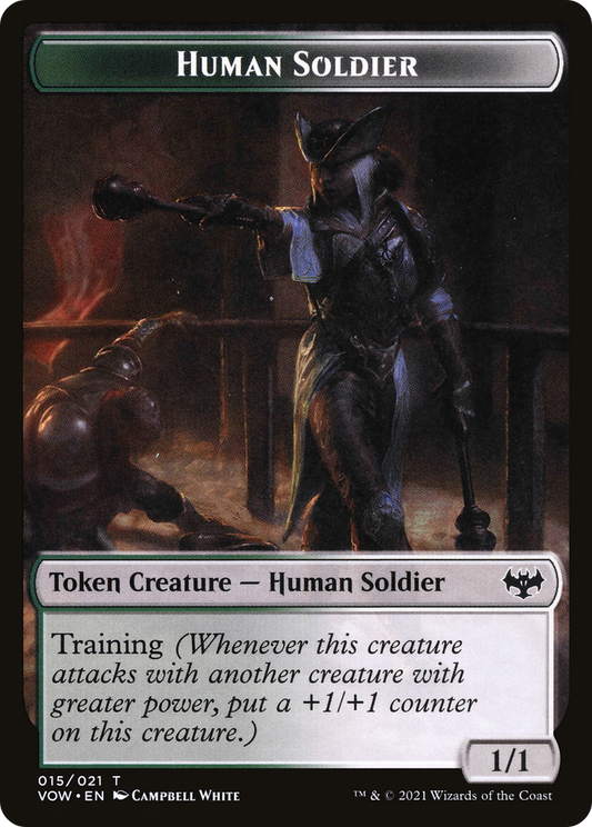 Human Soldier (TVOW-015) - Innistrad: Crimson Vow Tokens Foil