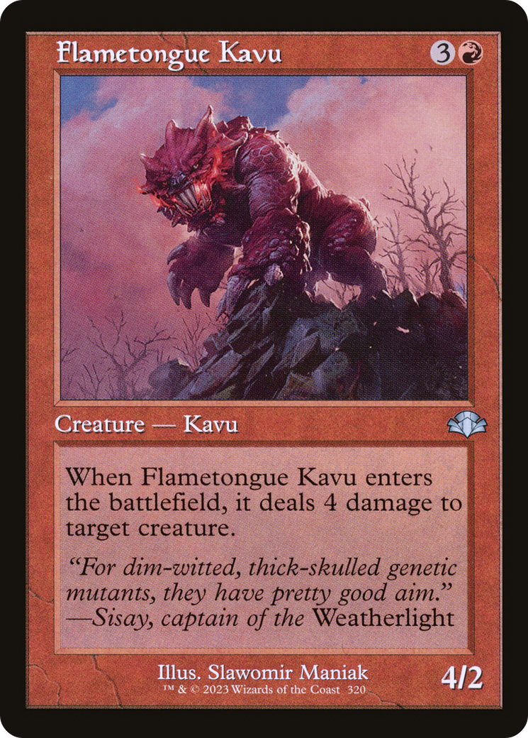 Flametongue Kavu (Retro Frame) (DMR-320) - Dominaria Remastered