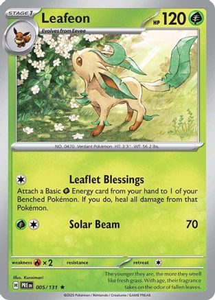 Leafeon 005  - Reverse Holofoil SV Prismatic Evolutions - Rare