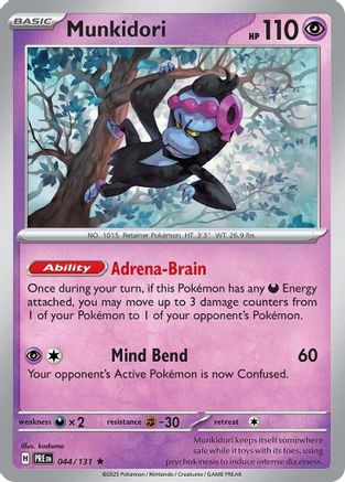 Munkidori 044  - Holofoil SV Prismatic Evolutions - Rare